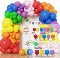 Colorful Rainbow Balloon Garland Arch Kit Balloon Garlands Luxurious Weddings