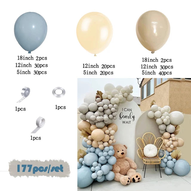 Cream Blue Beige Balloon Garland Arch Kit Balloon Garlands Luxurious Weddings