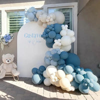 Cream Blue Beige Balloon Garland Arch Kit Balloon Garlands Luxurious Weddings