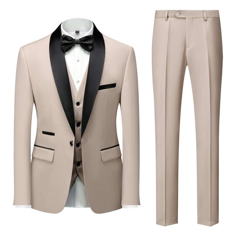 Groomsmen Wedding Suits Shawl Lapel Tuxedos Men's Suits Luxurious Weddings