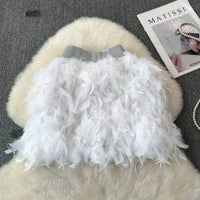 Chiffon skirt, women's spring/summer high waisted A-line Chiffon Skirt Luxurious Weddings