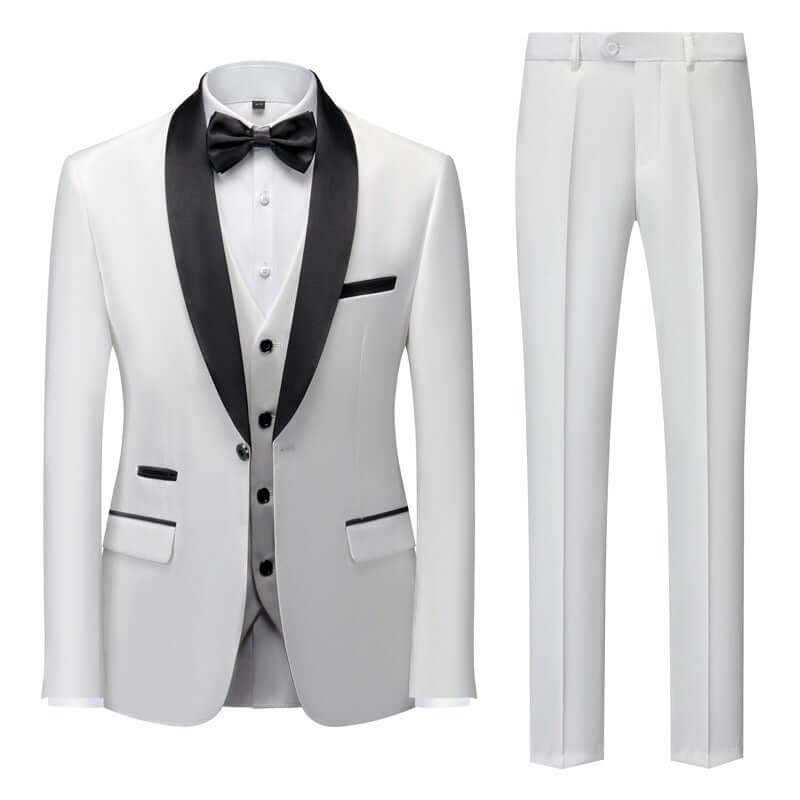 Groomsmen Wedding Suits Shawl Lapel Tuxedos Men's Suits Luxurious Weddings