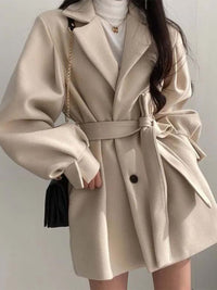 Hepburn style Woolen Coat Women's Jacket Luxurious Weddings
