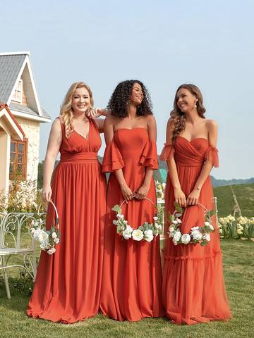 Double V-Neck Elegant Maxi Long Evening Dresses Evening Dress Luxurious Weddings