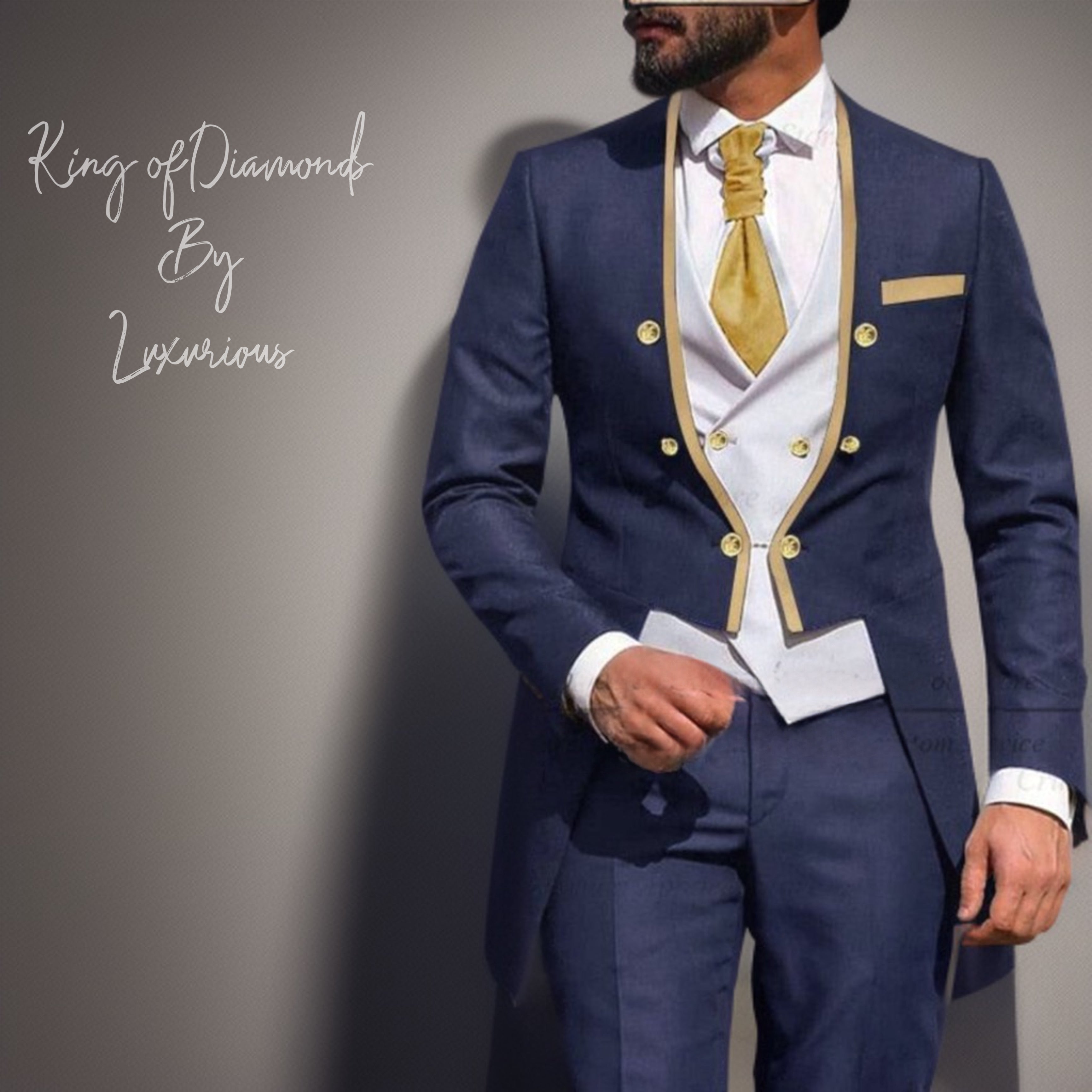 Latest Royal Blue Suit Men 3Pcs