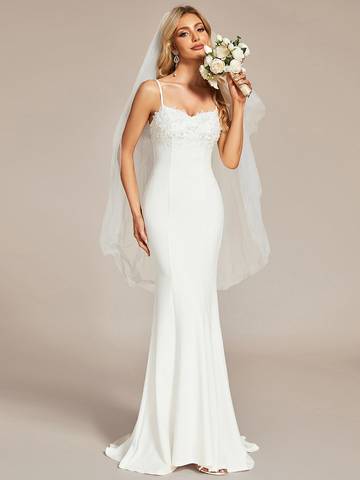 Gorgeous Mermaid Spaghetti Straps Wedding Dresses Wedding Dress Luxurious Weddings