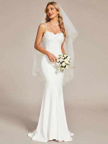 Gorgeous Mermaid Spaghetti Straps Wedding Dresses Wedding Dress Luxurious Weddings