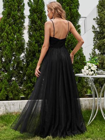 Spaghetti Straps Sleeveless Tulle Pearl Beaded Wedding Dress Wedding Dress Luxurious Weddings