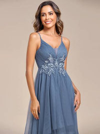 High Low Mesh Appliques Prom Dresses Prom Dress Luxurious Weddings