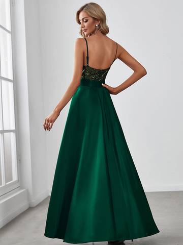 Women's Backless Sparkly Prom Dresses Dresses Luxurious Weddings