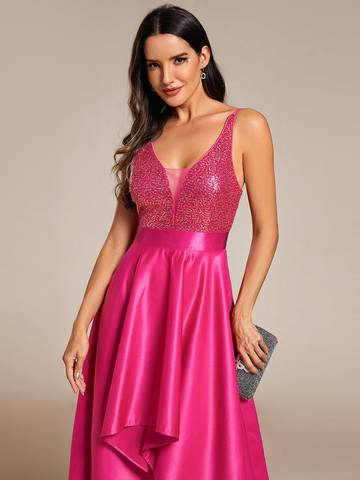 Women's Backless Sparkly Prom Dresses Dresses Luxurious Weddings