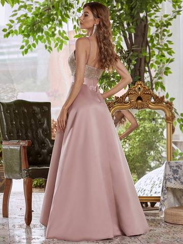 Women's Backless Sparkly Prom Dresses Dresses Luxurious Weddings