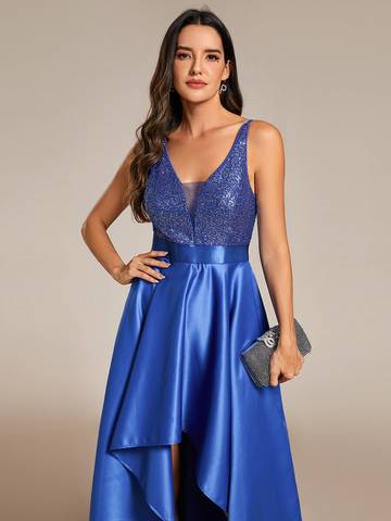 Women's Backless Sparkly Prom Dresses Dresses Luxurious Weddings