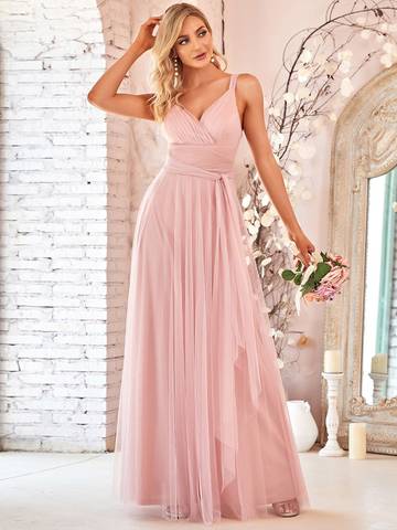 Floor Length Sleeveless Wholesale Tulle Bridesmaid Dresses Bridesmaid Dresses Luxurious Weddings