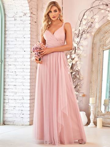 Floor Length Sleeveless Wholesale Tulle Bridesmaid Dresses Bridesmaid Dresses Luxurious Weddings