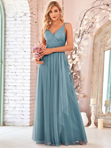 Floor Length Sleeveless Wholesale Tulle Bridesmaid Dresses Bridesmaid Dresses Luxurious Weddings