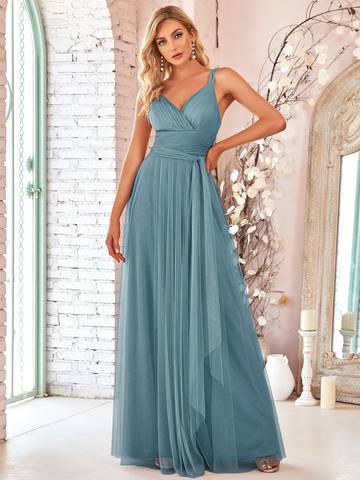 Floor Length Sleeveless Wholesale Tulle Bridesmaid Dresses Bridesmaid Dresses Luxurious Weddings