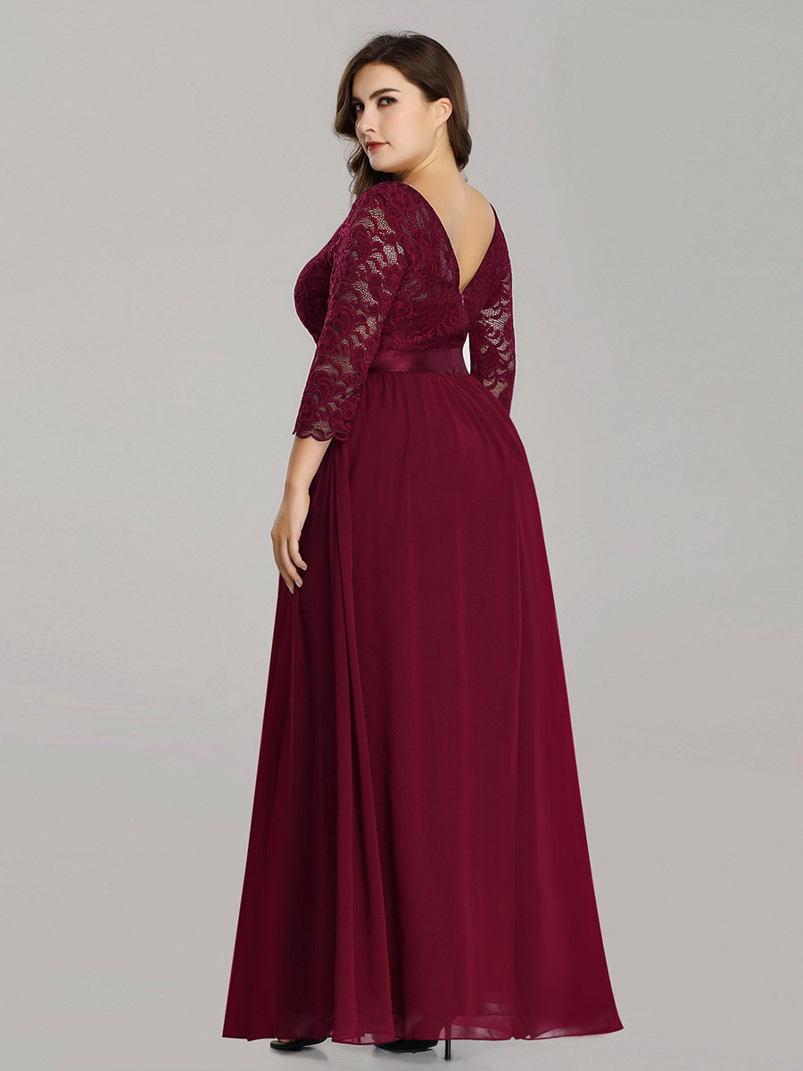 Plus Size Lace Bridesmaid Dresses with Long Lace Sleeve Bridesmaid Dresses Luxurious Weddings