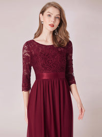 Elegant Empire Waist Bridesmaid Dresses with Long Lace Sleeve Bridesmaid Dresses Luxurious Weddings