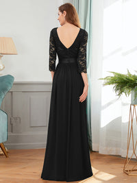 Elegant Empire Waist Bridesmaid Dresses with Long Lace Sleeve Bridesmaid Dresses Luxurious Weddings