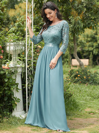 Elegant Empire Waist Bridesmaid Dresses with Long Lace Sleeve Bridesmaid Dresses Luxurious Weddings