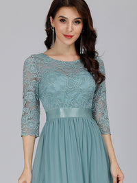 Elegant Empire Waist Bridesmaid Dresses with Long Lace Sleeve Bridesmaid Dresses Luxurious Weddings