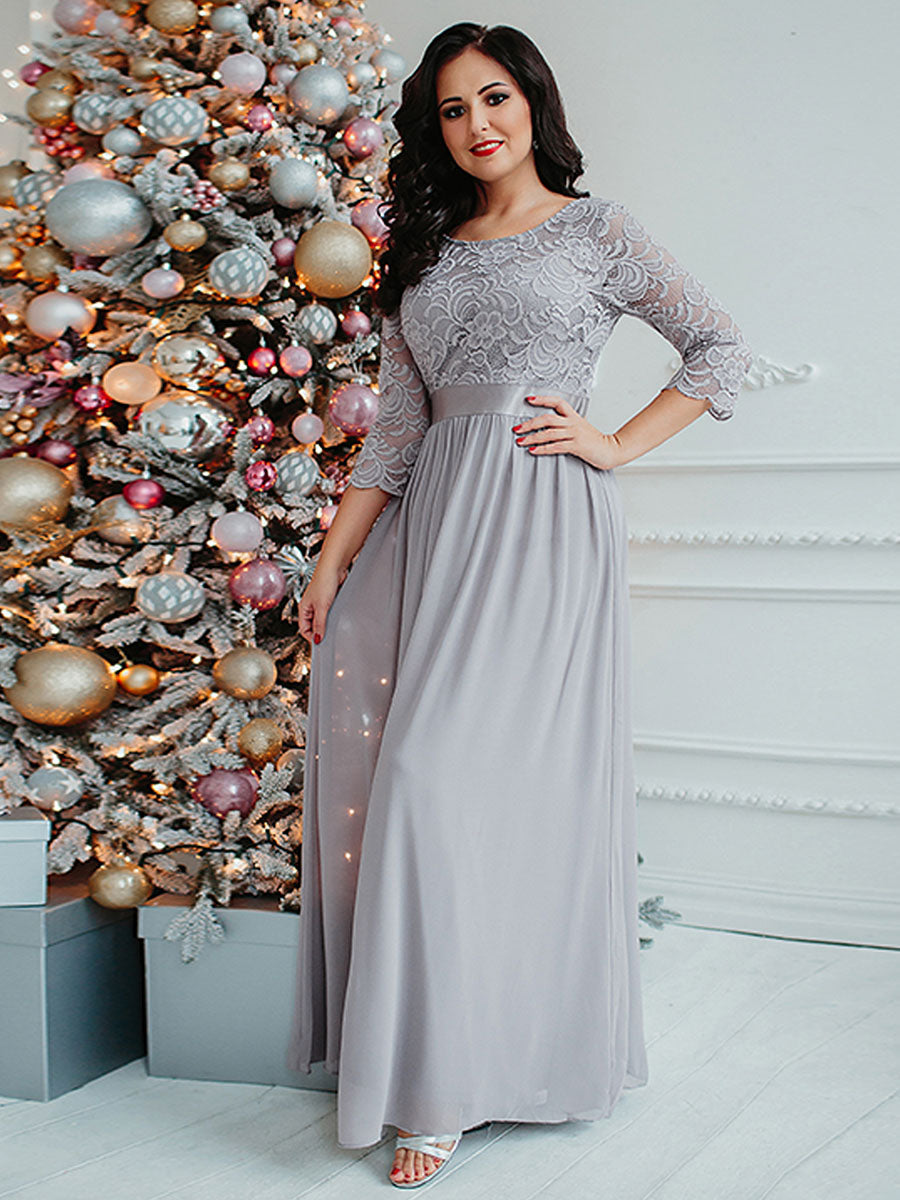 Plus Size Lace Bridesmaid Dresses with Long Lace Sleeve Bridesmaid Dresses Luxurious Weddings
