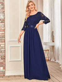 Elegant Empire Waist Bridesmaid Dresses with Long Lace Sleeve Bridesmaid Dresses Luxurious Weddings