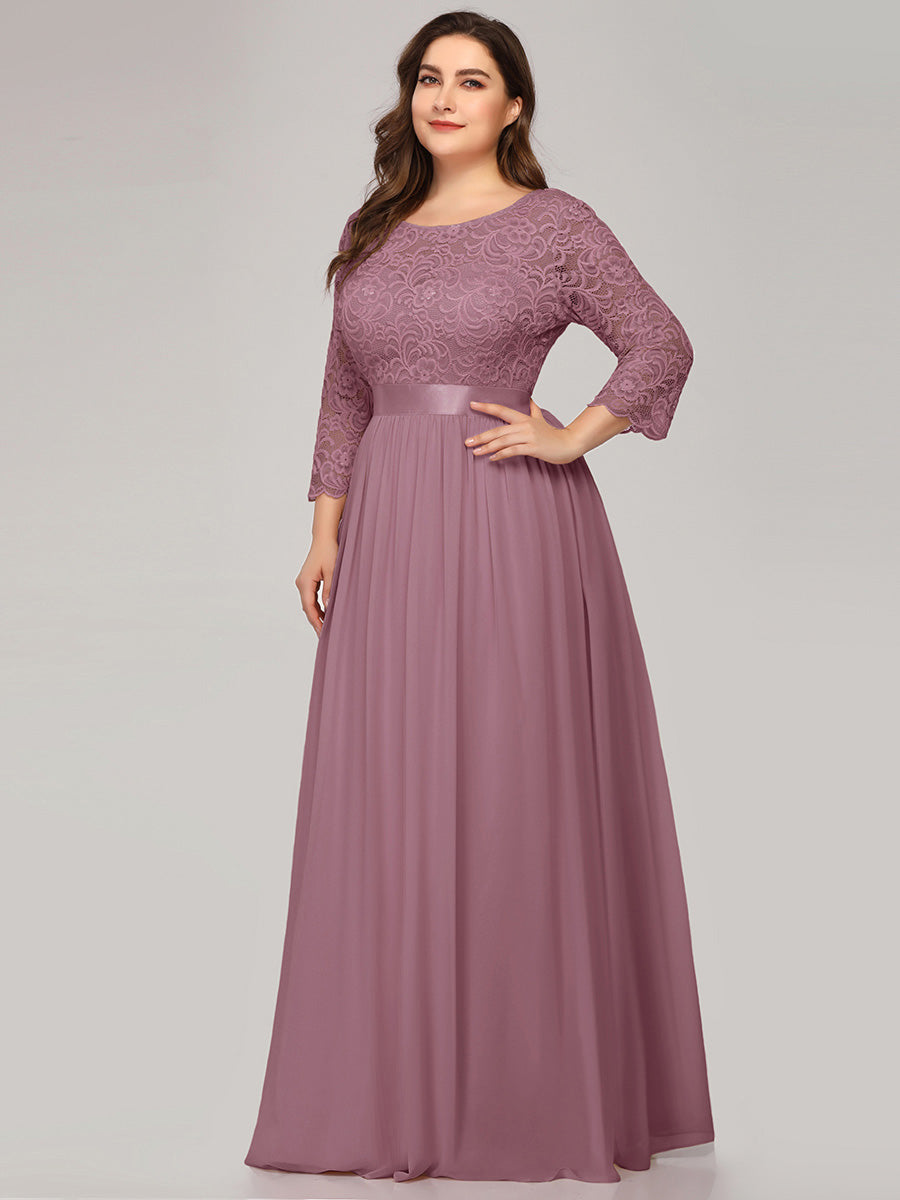 Plus Size Lace Bridesmaid Dresses with Long Lace Sleeve Bridesmaid Dresses Luxurious Weddings