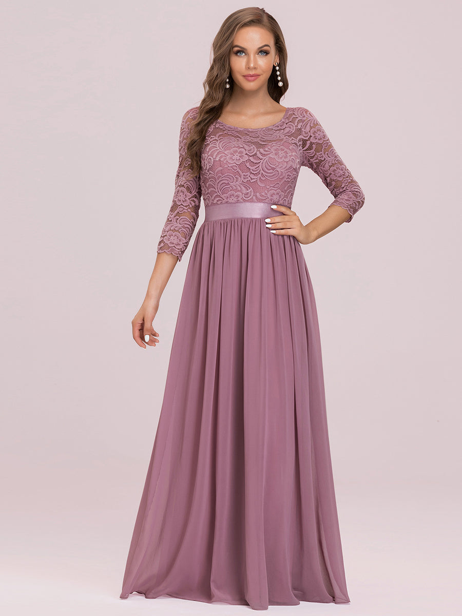Elegant Empire Waist Bridesmaid Dresses with Long Lace Sleeve Bridesmaid Dresses Luxurious Weddings