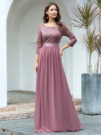 Elegant Empire Waist Bridesmaid Dresses with Long Lace Sleeve Bridesmaid Dresses Luxurious Weddings