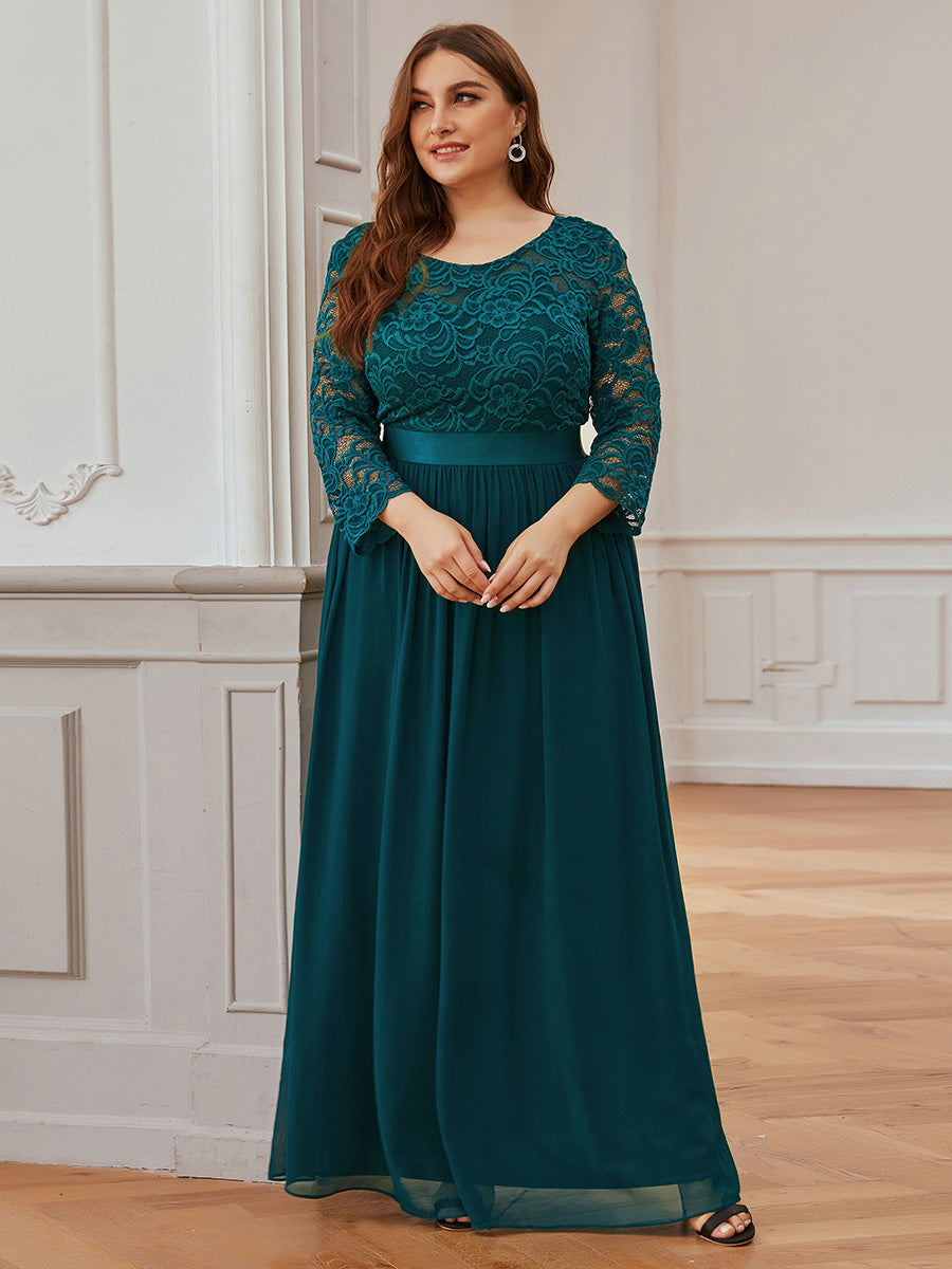 Plus Size Lace Bridesmaid Dresses with Long Lace Sleeve Bridesmaid Dresses Luxurious Weddings