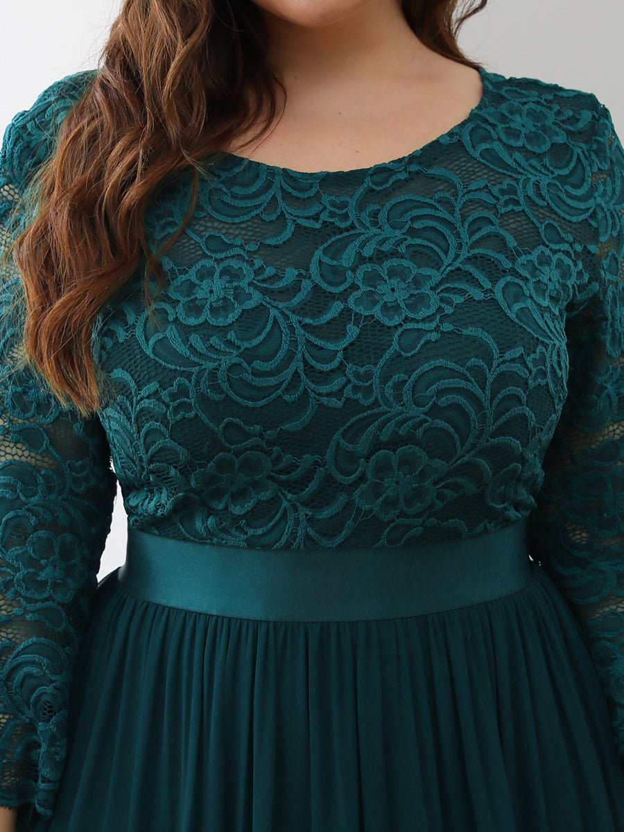 Plus Size Lace Bridesmaid Dresses with Long Lace Sleeve Bridesmaid Dresses Luxurious Weddings