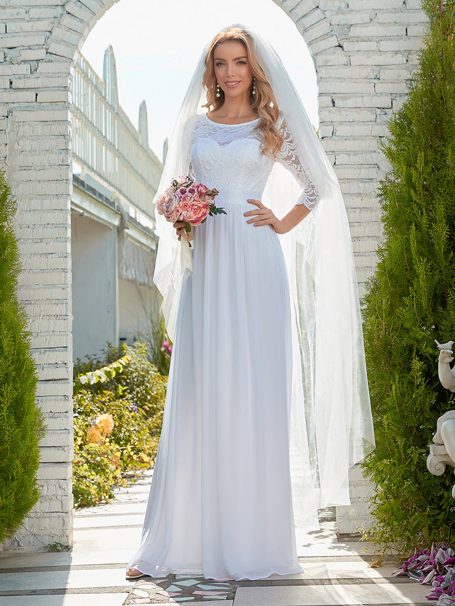 Elegant Empire Waist Bridesmaid Dresses with Long Lace Sleeve Bridesmaid Dresses Luxurious Weddings