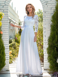 Elegant Empire Waist Bridesmaid Dresses with Long Lace Sleeve Bridesmaid Dresses Luxurious Weddings