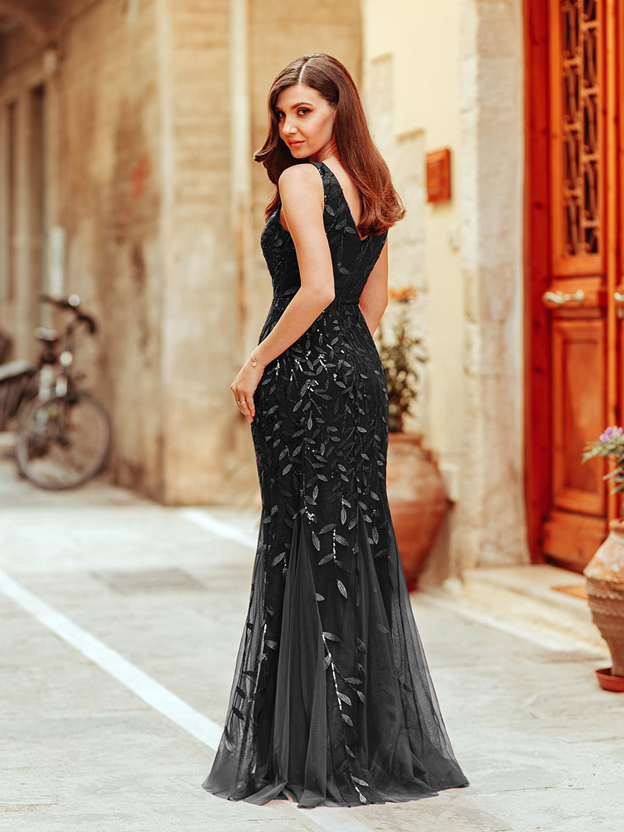 Classic Fishtail Sequin Evening Dresses for Women Dresses Luxurious Weddings