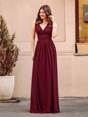 Double V-Neck Elegant Maxi Long Evening Dresses Evening Dress Luxurious Weddings