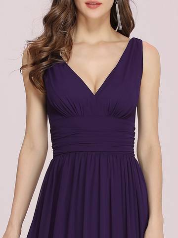 Double V-Neck Elegant Maxi Long Evening Dresses Evening Dress Luxurious Weddings