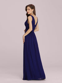 Elegant Double V-Neck Maxi Long Bridesmaid Dresses Bridesmaid Dresses Luxurious Weddings