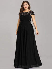 Lace Neckline Ruched Chiffon Bridesmaid Dress Bridesmaid Dresses Luxurious Weddings