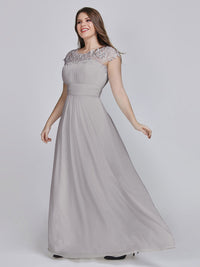 Lace Neckline Ruched Chiffon Bridesmaid Dress Bridesmaid Dresses Luxurious Weddings