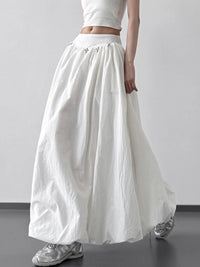 Elastic Waistband Bubble Maxi Skirt Skirt Suit Luxurious Weddings