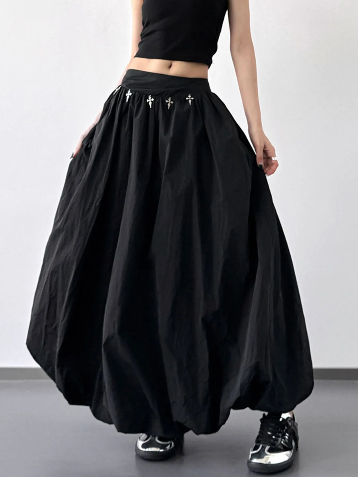 Elastic Waistband Bubble Maxi Skirt Skirt Suit Luxurious Weddings