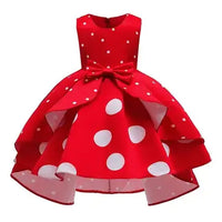 Girls Elegant Polka Dots Dress girls dress Luxurious Weddings