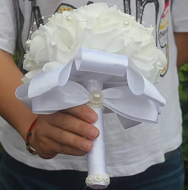 PE Rose Bridesmaid Wedding Foam flowers wedding bouquets Luxurious Weddings