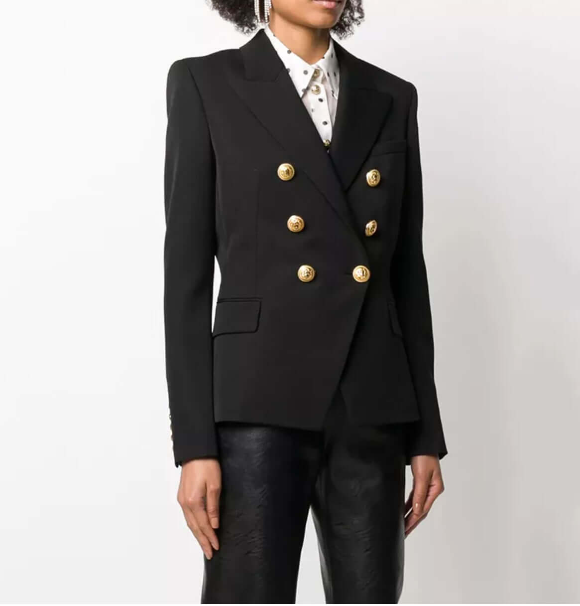 Classic Design Slim Black Blazer High Quality Women's Jacket Luxurious Weddings