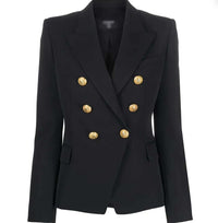 Classic Design Slim Black Blazer High Quality Women's Jacket Luxurious Weddings