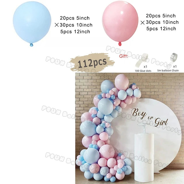 Gender Reveal Balloons Garland Arch Kit Balloon Garlands Luxurious Weddings