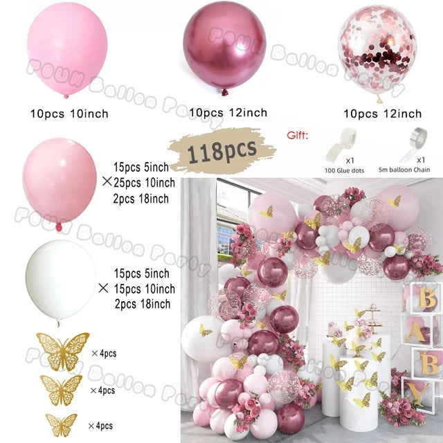 Gender Reveal Balloons Garland Arch Kit Balloon Garlands Luxurious Weddings