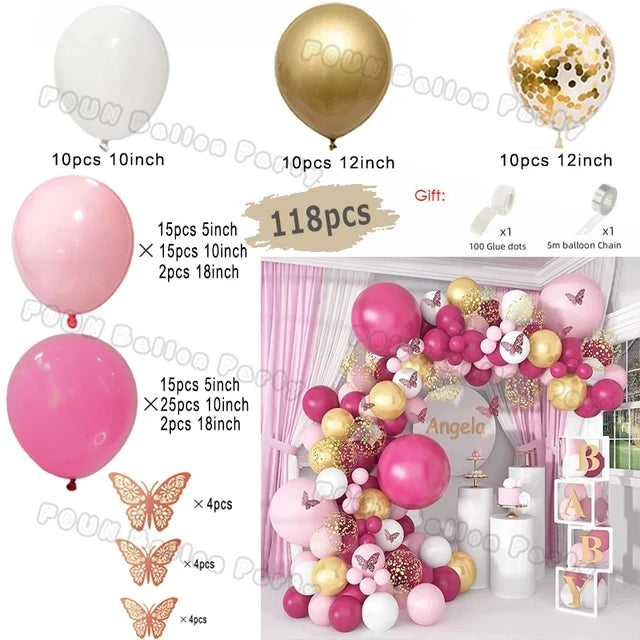 Gender Reveal Balloons Garland Arch Kit Balloon Garlands Luxurious Weddings